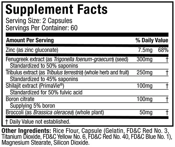 muscletech alphatest ingredients